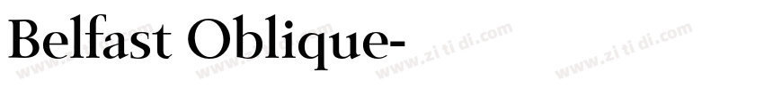 Belfast Oblique字体转换